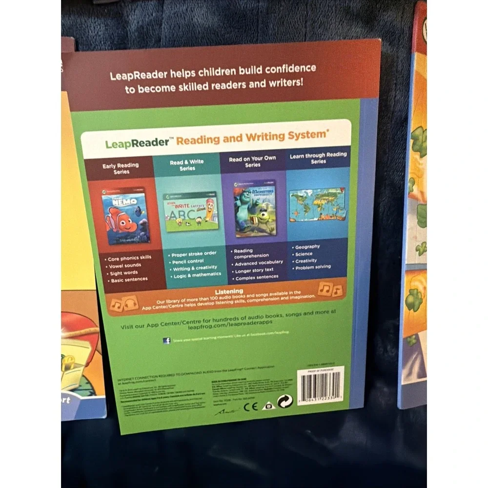 Lot of 7 Leap Frog Early Reading Series Leap Reader Interactive Books Sampler
